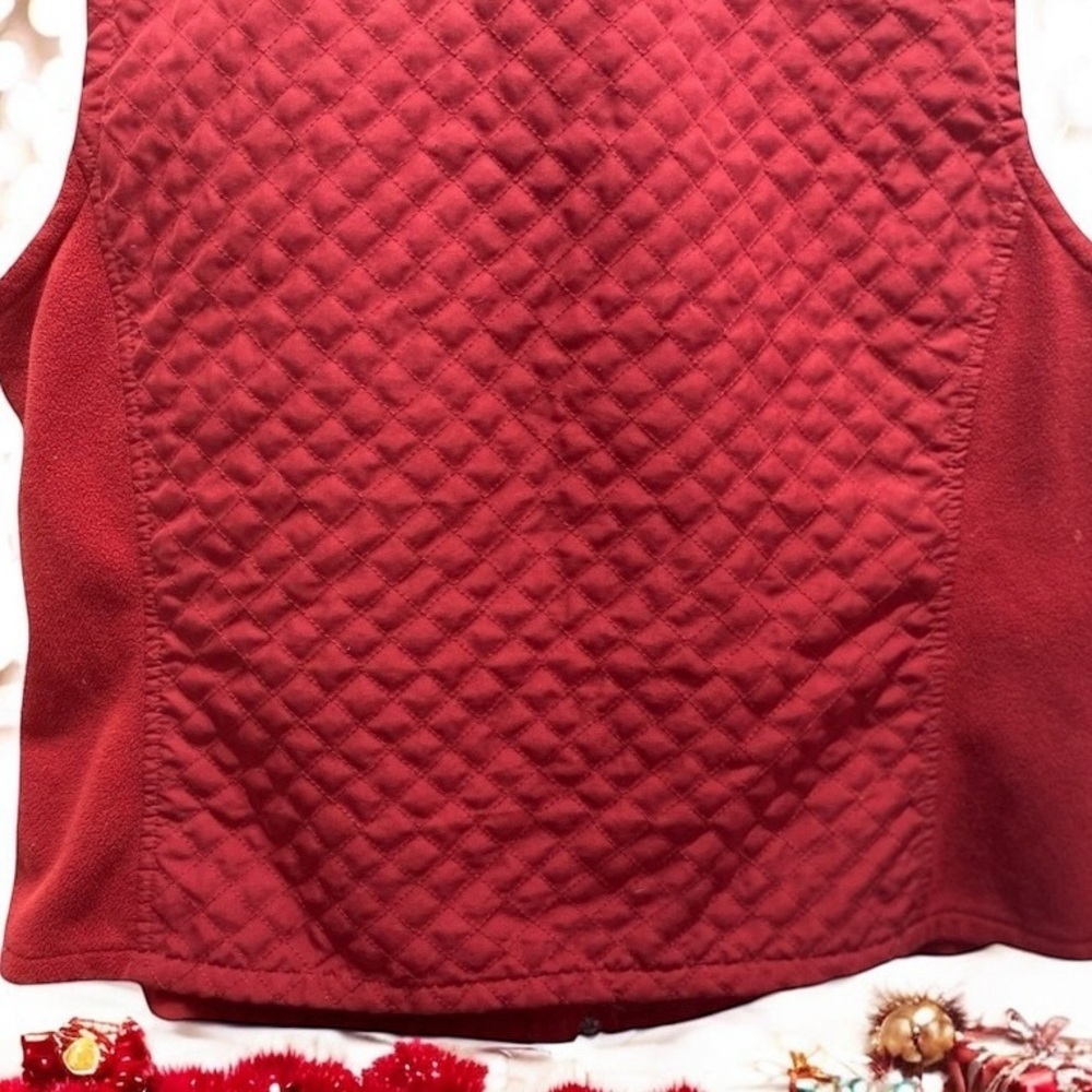 🌟 Columbia Lined Zip Front Red Vest, Sz XL Women’s lightweight technical - Picture 6 of 14